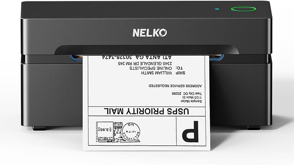 Impressora Térmica BT Sem Fio 4x6 para Etiquetas de Envio, Correios, E-commerce – Compatível Windows, Mac, Linux – Modelo PL8OE