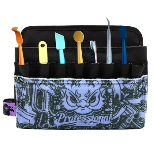 Bolsa de herramientas - Riñonera magnética Oxford, organizador de utilidad de bolsillo múltiple, equipo de almacenamiento duradero, accesorios para cinturón de trabajo | Bolsa de herramientas de