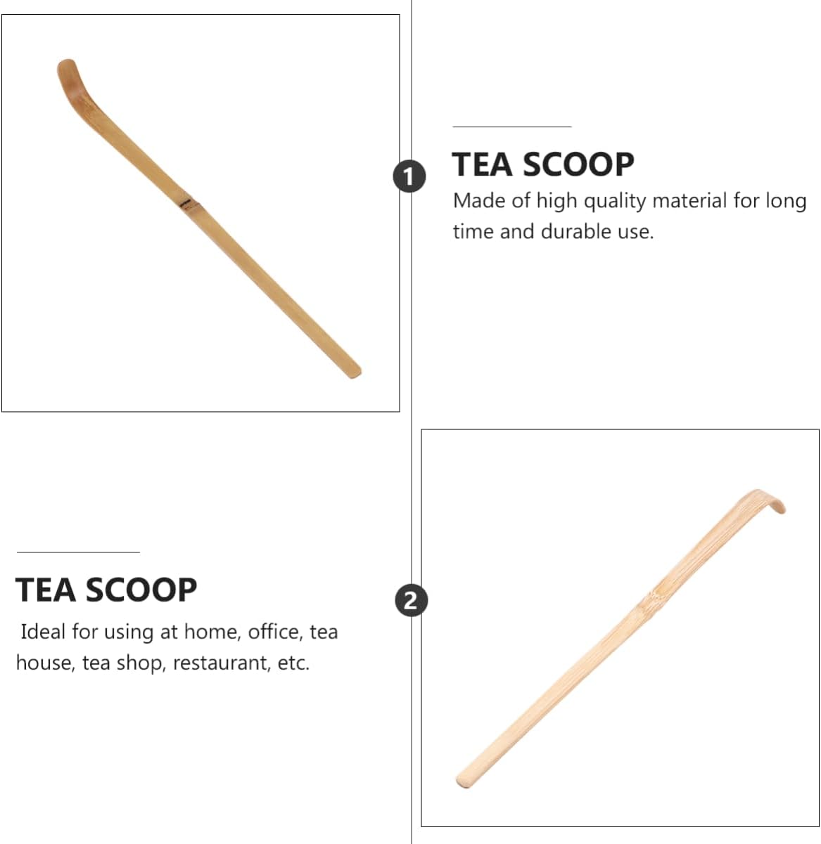 2Pcs Tea Scoop Tea Tools for and Traditional Tea Ceremony Lightweight Natural Tea Accessories and Compact Design
