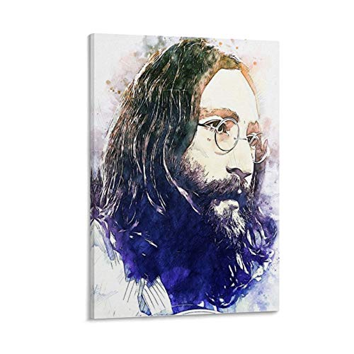 rongtao John Lennon Poster décoratif sur toile 50 x 75 cm - Les Beatles, Paul McCartney, John Lennon, RIngo Starr, George Harrison rongtao John Lennon Poster décoratif sur toile 50 x 75 cm