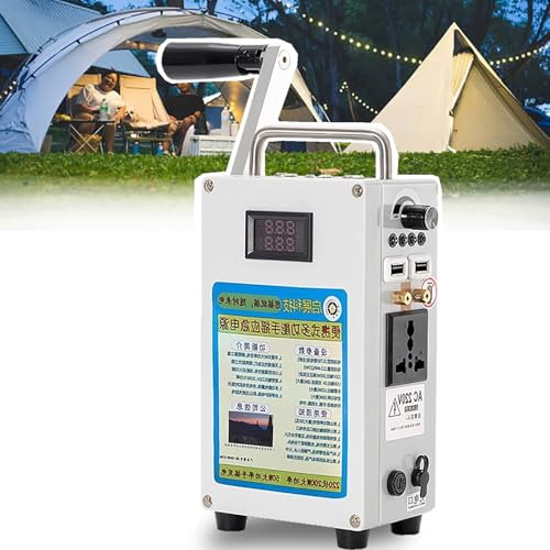 RoyceBee Generador Manual Manual Carga de Teléfono Móvil Tesoro Alta Potencia Gran Capacidad Exterior DC12V 160W Generador Manual para Principiantes Bricolaje