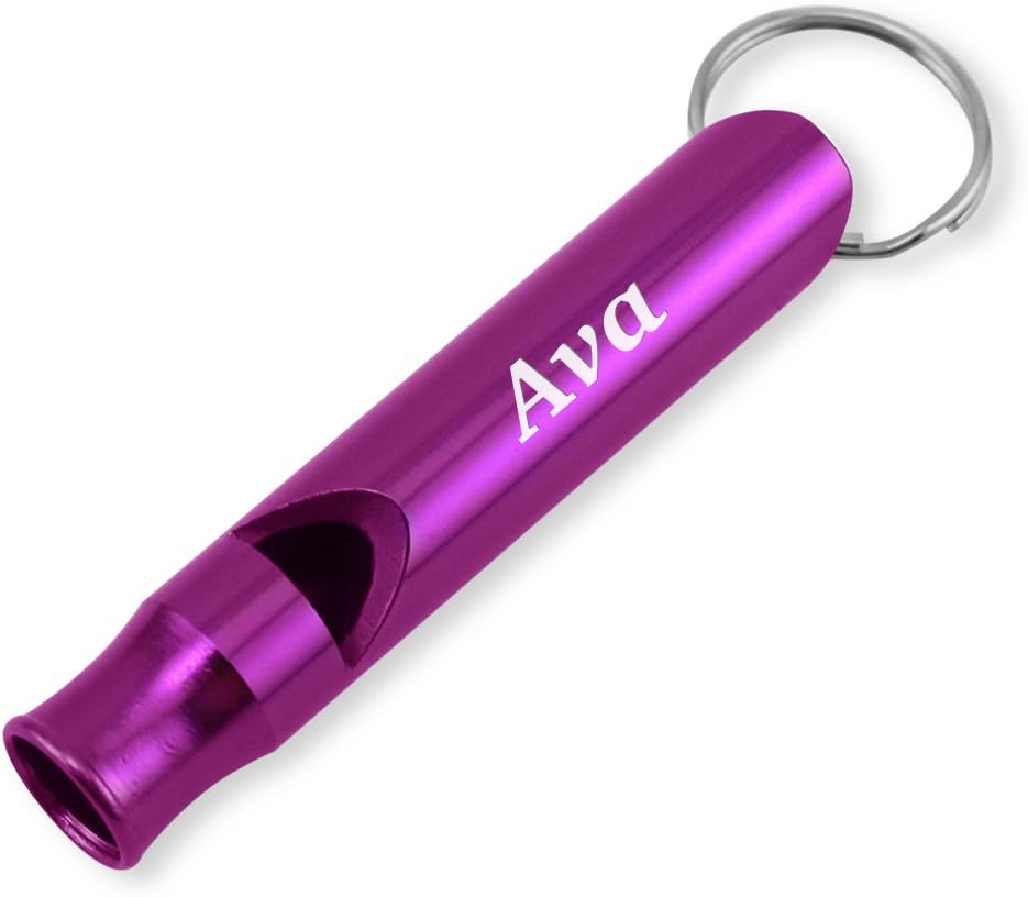 Laser Engraved Anodized Ava Metal Safety/Survival Whistle with Key Chain Laser Engraved Anodized Ava Metal Safety/Survival Whistle with Key Chain