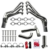 AMVirtuo Long Tube Headers 5.3 W/Y Pipe for 99-06 Chevy GMC Silverado Sierra Avalanche Suburban Tahoe Yukon 4.8L 5.3L 6.0L V8 Engines 294 325 364
