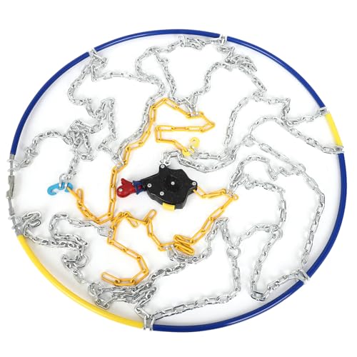 Nemtor Upgraded Snow Chains For Car,2 Pack Universal Emergency Anti Slip Tire Chains Snow Chain For Pickup Truck SUV,Thickened Manganese Steel Chain Use in Snow Ice Sand Mud (HKN140)