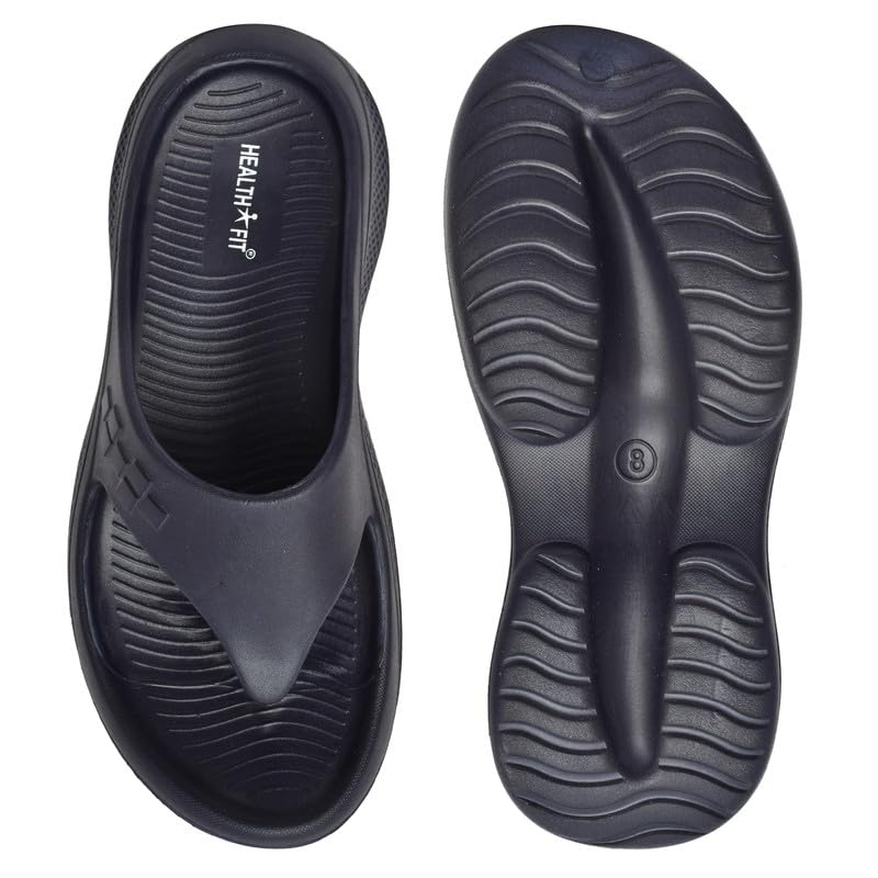 Image of HEALTH FIT Super Soft Ortho Care Bounce Back|Anti-Skid & Comfortable Stylish Light weight |Waterproof Slipper for Daily Use| Flexiable for Men's HF11 Light Grey