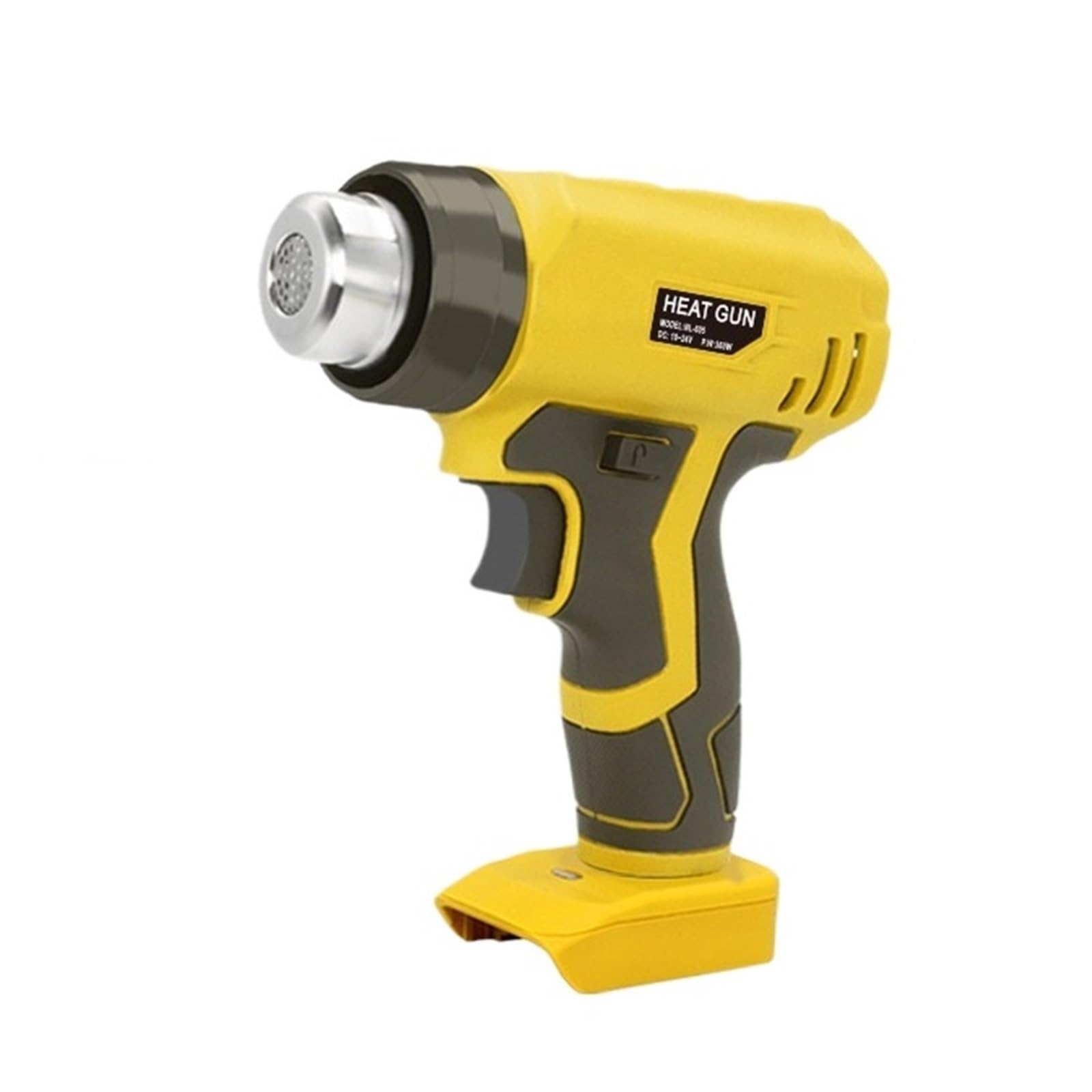 Pistola Ad Aria Calda Senza Fili Con Termica For Soffiante Termico For Saldatura A Batteria Da 18 V 4 Ugelli Motore Ad Alte Prestazioni(Yellow)
