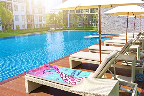 Livilan Mermaid Tail Beach Towel, Cute Microfiber Camping Towels For Girls Kids Gifts Quick Dry Absorbent Sand Free Lightweight Beach Blanket, Thin 30” X 60” Pool Travel Swimming Bath Shower Towel #TOP4