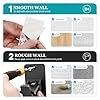 3M Adhesive No Drill Curtain Rod Brackets - Heavy Duty 30LB Holders for Bathroom Bedroom Kitchen, Universal Damage-Free Window Rod Hooks with Nail-Free Installation (4PC Black) #1