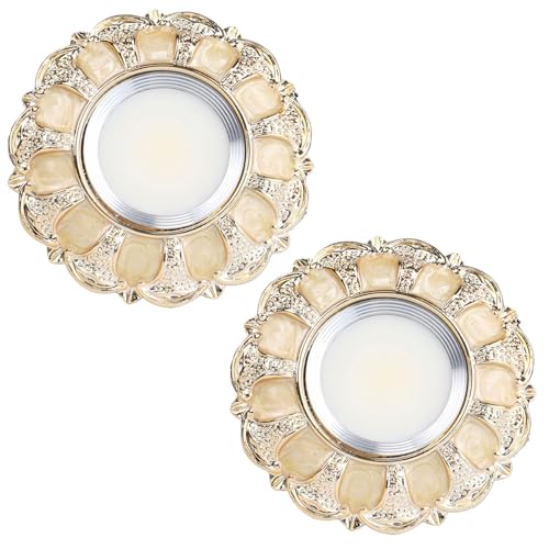 WLBHWL Downlight Empotrado LED Champagne 3CCT - Lámparas De Techo LED De Resina Regulable, 3000K / 4000K / 6000K Can Lights para Interiores Modernos, para Salas De Estar, Cocinas Y Pasillos