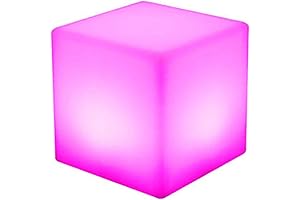 Led Cube Seat, 16 Color Changing LED, 17 Inch Cube Stool
