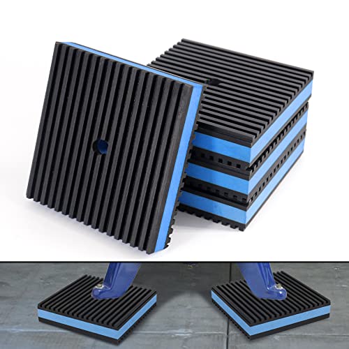 Lbg Products ANTI VIBRATION PAD S,4 Inch X 4 Inch X 7/8 Inch Heavy Duty Blue Eva Rubber Anti Vibration Isolation Pad cover
