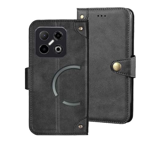 Auotu PU Leder Flip Brieftasche Handyhülle Lederhülle Cover Tasche Hülle Hülle Etui für DOOGEE Blade GT Pro/DOOGEE Blade GT Play Smartphone (Schwarz)