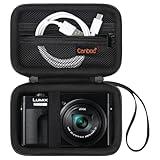 tui de Transport canboc pour Appareil Photo numrique 4K Panasonic Lumix lx10 /ZS99/ zs80 / zs100 / zs70 / zs200 / zs60, Sac pour Appareil Photo Fool, Fermeture clair, Noir