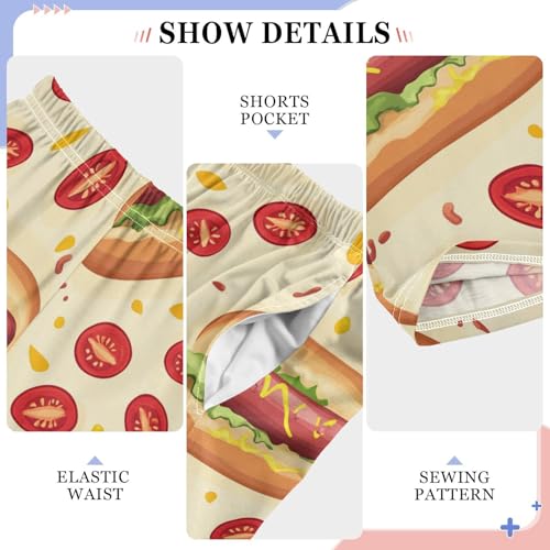 Big Hot Dog Boys Pants Boys Athletic Pants Long Pant for Boywith Pockets Wide-Leg Size 6-14Y4