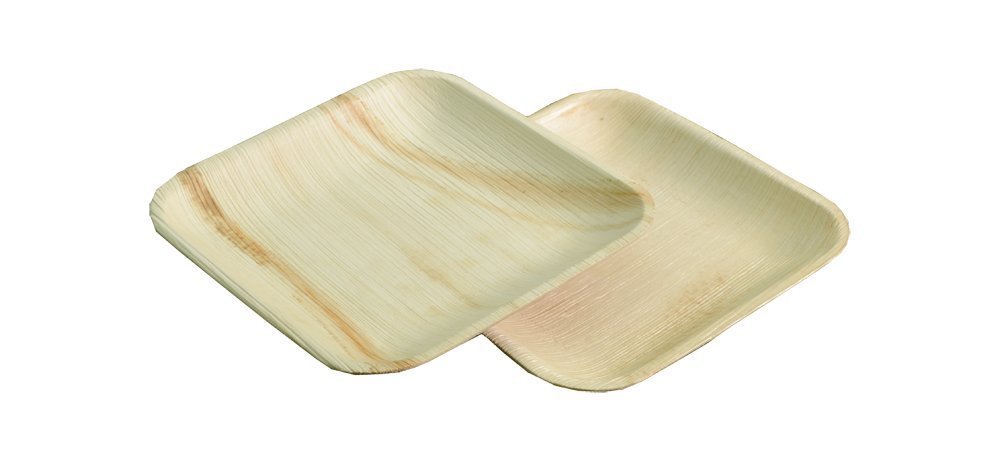 Somani Natural and Biodegradable Areca Leaf Disposable Square Plate (10 x 10 inches, Cream) -Pack of 25 — Amazon image 3