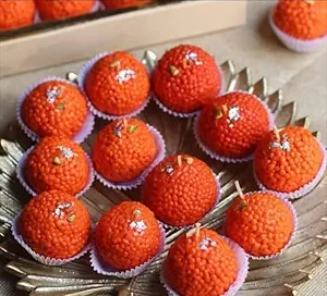 Matin Ladoo Shape Silicone Mold | 3D DIY Fondant Candle | DIY Handmade Motichoor Laduu, Jelly Sugar Chocolate - 1 Cavity with 200gm Wax