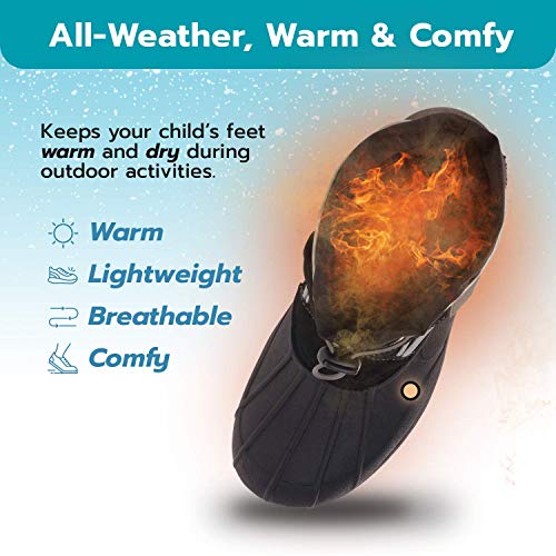 sporto Kids Snow Boots with Dual Closure Blizzard All-Weather Insulated Winter Boots Built for Comfort, Durability - Keeps Feet Warm & Dry3