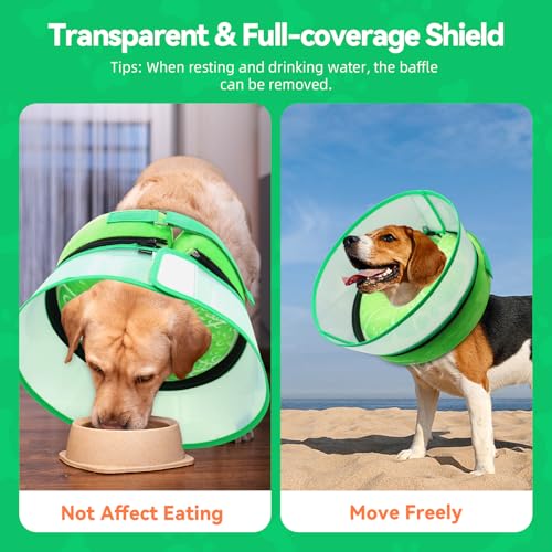 Image of Upgraded Inflatable Dog Cone Collar to Stop Licking, Soft Dog Donut Collar