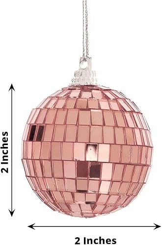Miniatura 3 de Efavormart - 6 espejos de cristal de oro rosa de 2 pulgadas, decoración de fiesta de discoteca para bodas, eventos, fiestas de cumpleaños