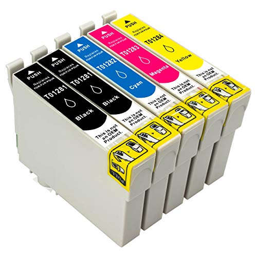 ESMONLINE Lot de 5 cartouches d'encre compatibles Epson pour Stylus SX-420 SX-425 SX-430 SX-435 SX-438 SX-440 SX-445 Office BX-305 S-22 SX-125 SX-130 SX-230...