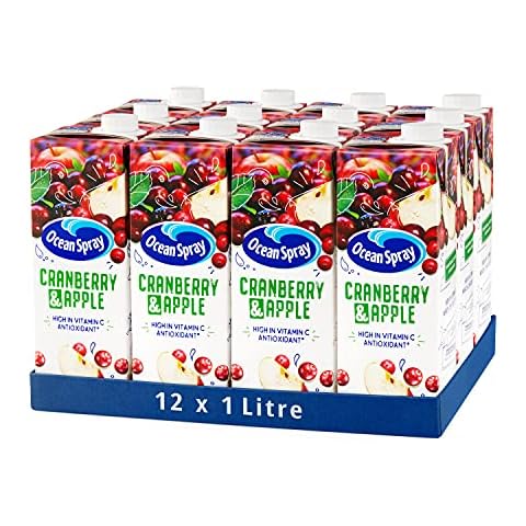 Ocean Spray Cranberry & Apple Juice Drink, 1L Carton (12-Pack) Cover