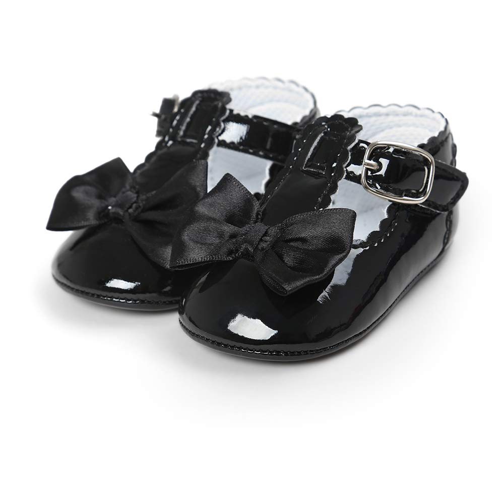 LACOFIA Baby Girls Anti-Slip First Walking Shoes Infant Bowknot Mary Jane Princess Party Shoes Prewalkers — view 18