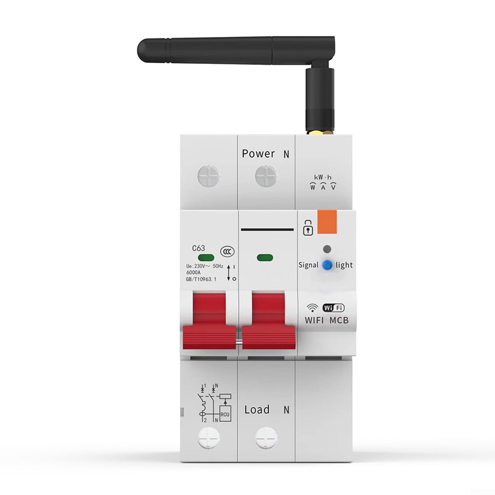 WIFI Leistungsschalter 4P 63A Mit Tuya App – Wiedereinschaltbar, Überspannungs- & Leckageschutz
