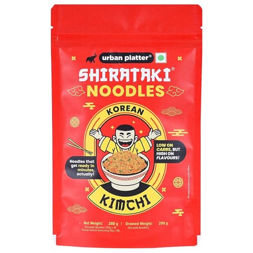 Image of Urban Platter Korean Kimchi Shirataki Noodles, 288g (Konjac Noodle | Keto-friendly, Low-Carb, Fat-free | Kimchi Flavour | Ready in Minutes)