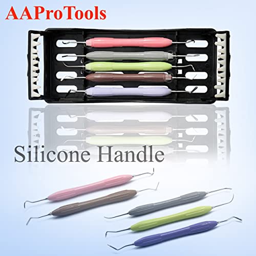 Aaprotools 3403504122082 Silicone Handle Dental Composite Filling Instruments Kit 5Pcs Tools Dn-2285 thumb #2