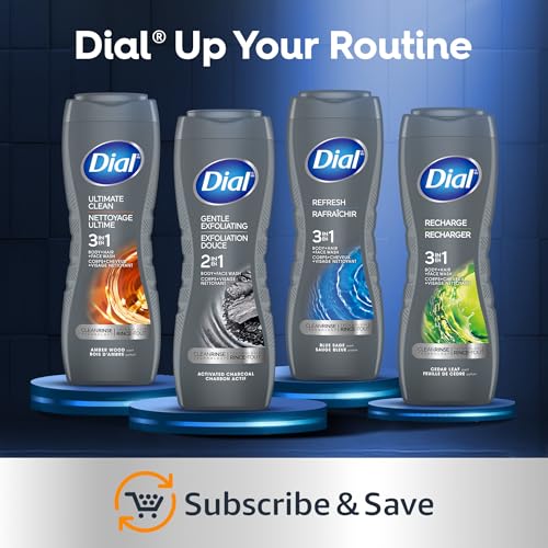Dial Men 3in1 Body,Hair and Face Wash,Recharge, (23 fl oz Bottles),(Pack of 6) - image 6