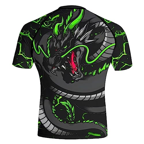 Experience Ultimate Comfort and Protection with Men's Short Sleeve Dragon Compression Shirt Full Size XS-5XL3