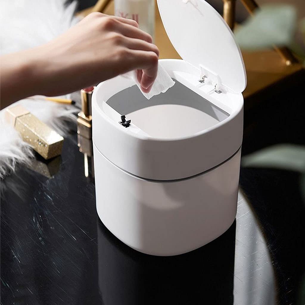 Papelera de Interior para Cocina, Oficina, Escritorio, escombros domésticos, Papelera, Papelera abatible, Papelera Blanca y Papelera de Reciclaje