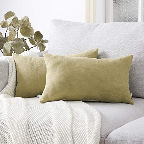 Topfinel juego 2 Fundas cojines Cama Sofas Chenilla