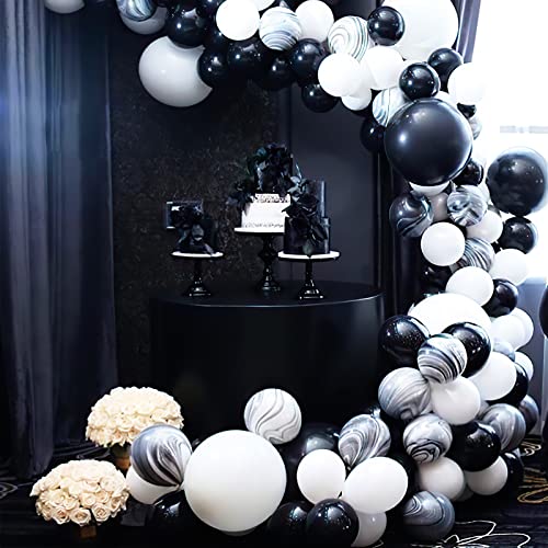 Image of PartyWoo Black Balloons 50pcs Matte Latex Helium Balloons 12 Inch (Pack of 2)