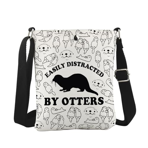 WCGXKO Otter Themed Crossbody Bag Sea Otter Gift Sea Animals Gift for Otter Lover