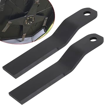 MOTOQUEEN Replacement Blades for Wolverine BC-13-72W Brush Cutter, Heavy Duty NM400 Steel Brush Hog Blades for Skid Steer Mowers, 2 Pack, 14-1/2" x 2-3/4" x 3/8", 1" Mounting Hole