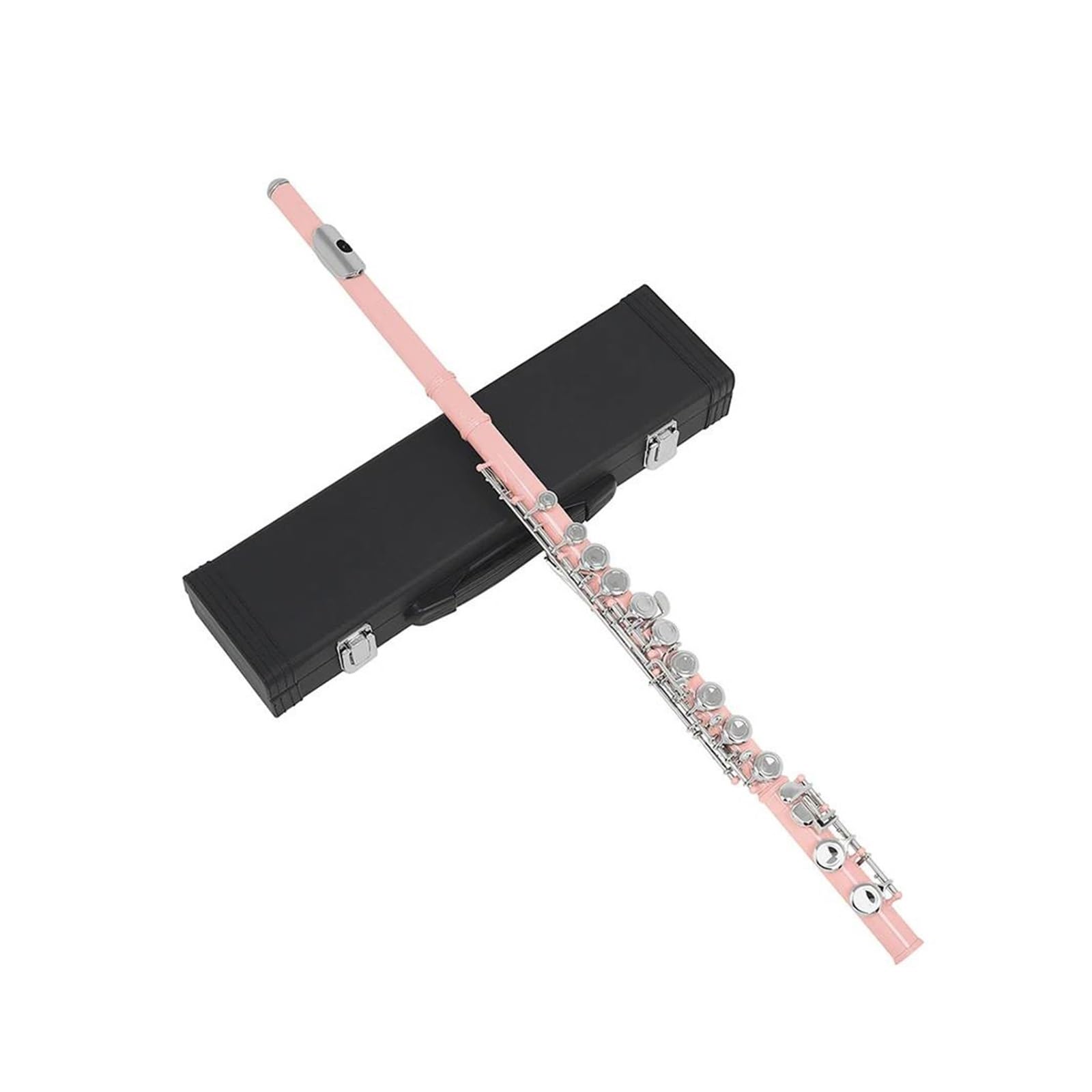 flauta de instrumento musical Flauta de 16 agujeros agujero cerrado llave C flauta profesional rosa concierto