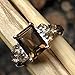 Natural Rocks by Kala Genuine 4ct Smoky Topaz 925 Solid Sterling Silver Ring Size 5, 6, 7, 8, 9