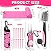 15PCS Golf Accessories Kit - Include Golf Club Cleaner Brush with Groove Cleaner Tool, Golf Ball Bag, Divot Tool with Magnetic Ball Marker, Towel, Golf Tees, Golf Gift for Men/Women (Hot Pink)