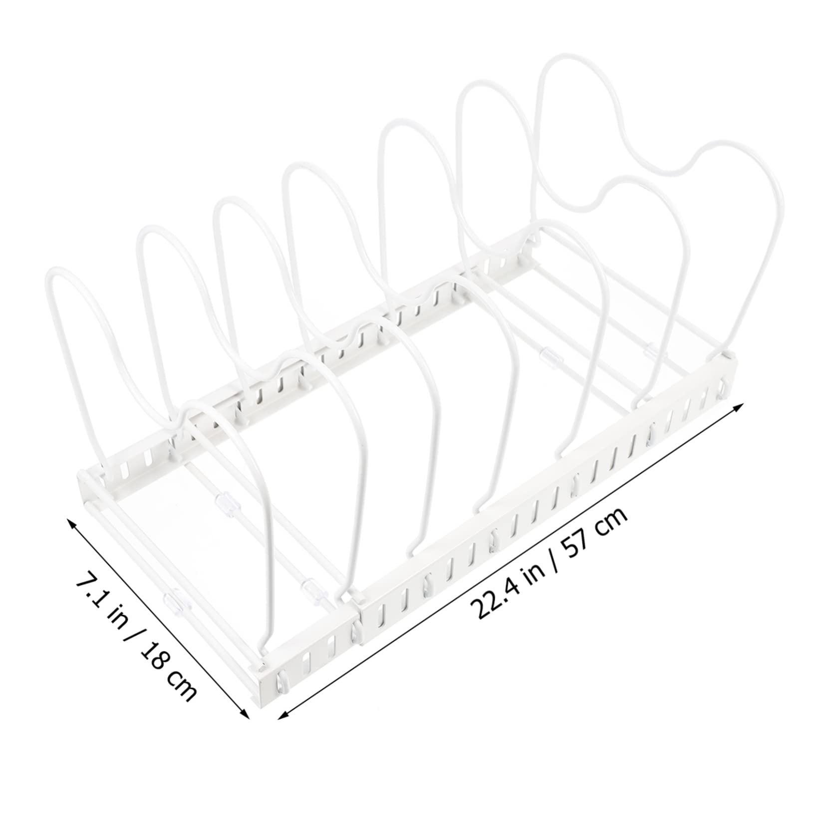 OUNONA Telescopic Pot Lid Stand Rack Sturdy Metal Holder for Kitchen Organization and Design for Space Saving Storage of Pots and Pans Easy to Use and Maintain