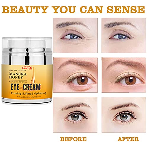 Manuka Honey Eye Cream Anti-aging Eye Cream for Dark Circles and Puffiness Fades Fine Lines Lifting and Firming Anti-wrinkle Under Eye Cream 50ml - Image 5
