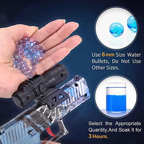 Afqjf Gel Ball Blaster Toys[2 Pack] -Splatter Ball Gun Pistol For Boy, With 20000+ 6Mm Water Beads, Toy Gun For Outdoor And Backyard Shooting Games Birthday Gift For Adult Youth 12+ #TOP3