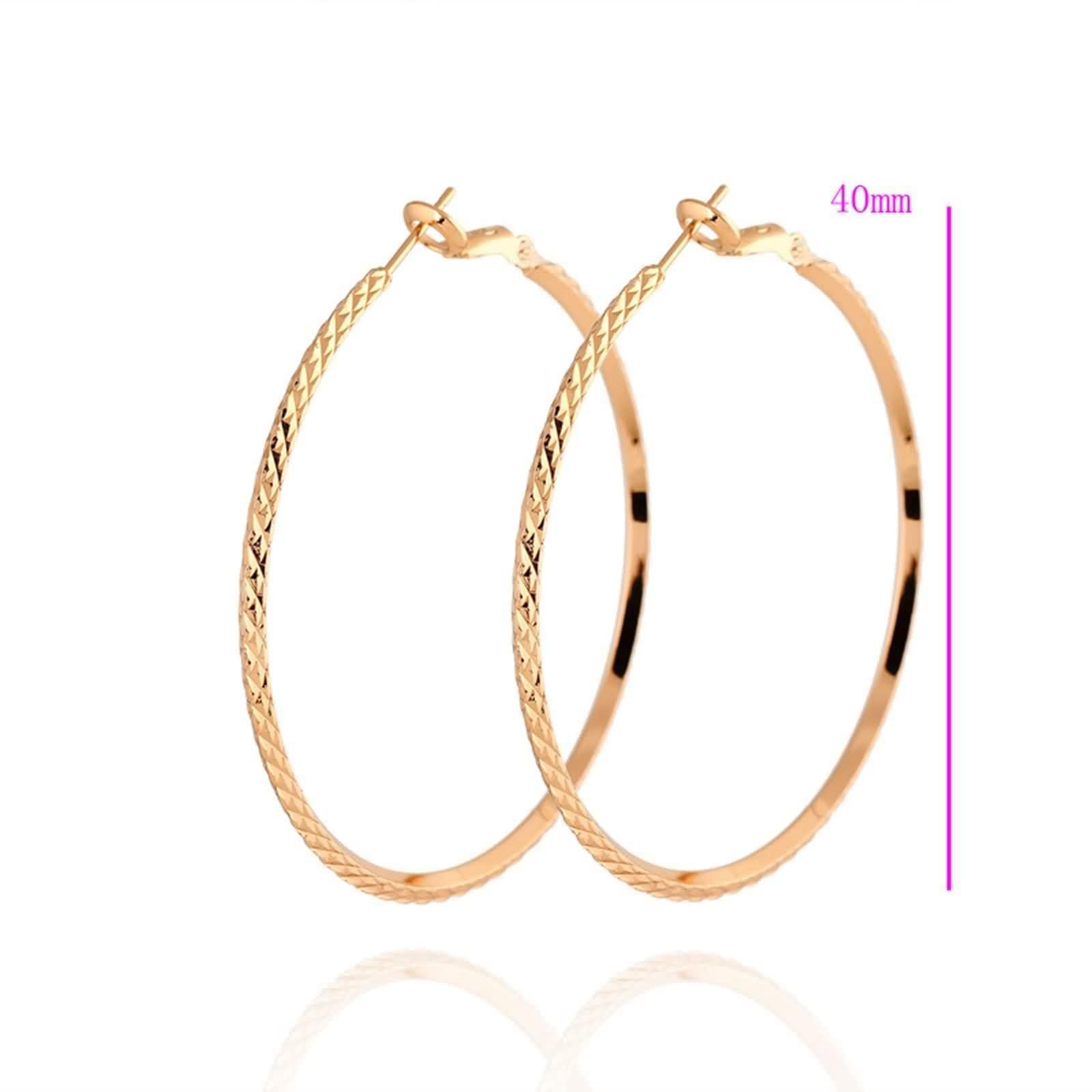 AMDXD Pendientes de oro de 18 quilates, joyas de oro auténtico, pendientes de aro clásicos, Au 750 pendientes para mujer pequeños