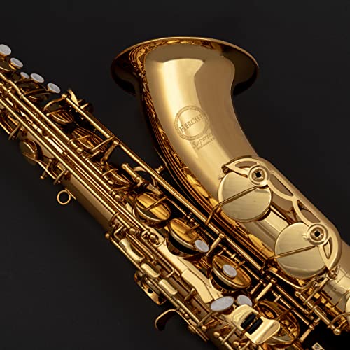 Image of Saxophone Herche Superior Bb Tenor Saxophone X3 | Professional Instruments for All Levels | High F# Key | Educator Approved & Service Plan