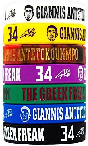 Ansigeren No. 34 GA 7Psc Basketball Silicone Bracelet Sports Wristband – Motivational bracelets