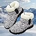 Chririnla Fashion Zebra Print Boys Girls Snow Boots Water-Resistant Outdoor Warm Cozy Anti-Slip Ankle Booties Faux Fur Lining Winter Shoes for Toddler/Little/Big Kids Size 10