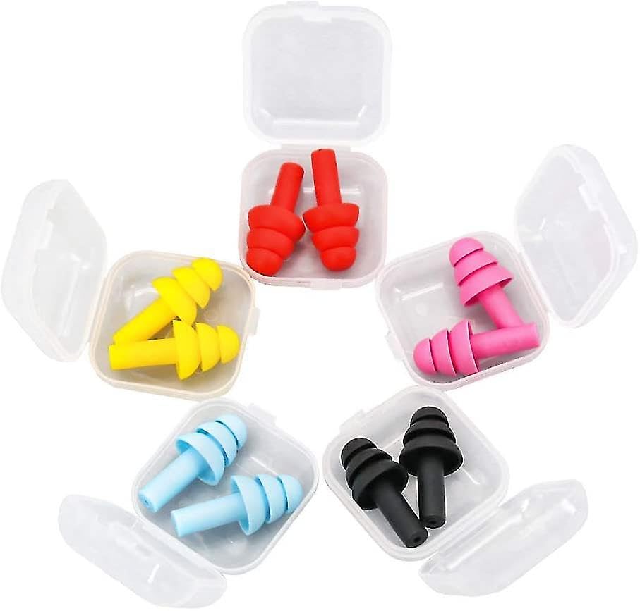Zirak Silicone Ear Plugs – Reusable Earplugs for Sleeping, Swimming, Airplanes, Musicians, and Concerts – Noise Reduction and Sound Blocking Design (Silicone, Pack of 5)