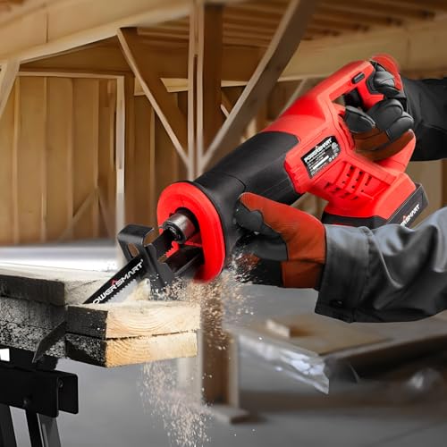 PowerSmart Cordless Reciprocating Saw, Variable Speed Battery Operated Sawzall, Cordless Saw Zaws, 5 Blades Battery Charger Included 6 PowerSmart Cordless Reciprocating Saw, Variable Speed Battery Operated Sawzall, Cordless Saw Zaws, 5 Blades Battery Charger Included - Image 6