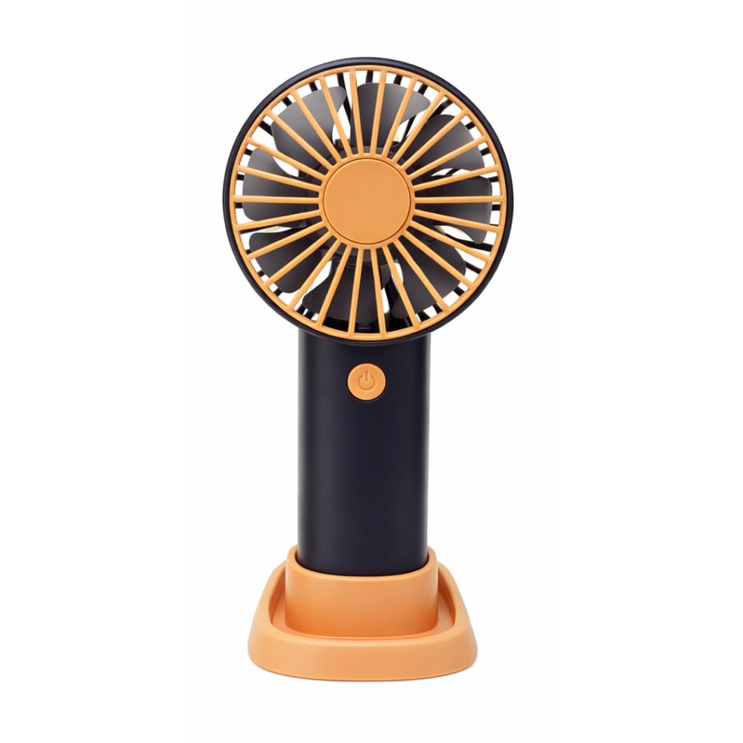 ezkart Mini Handheld Portable Fan, USB Rechargeable Personal Travel Fan – Compact, Lightweight, Quiet Cooling Ideal Holiday & Travel Essential, Outdoor Activities, Office (Deep Blue)