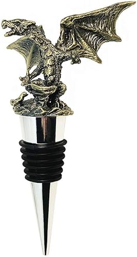 Tapón decorativo de dragón para botella de vino, regalo único de dragón con diseño gótico para amantes del dragón